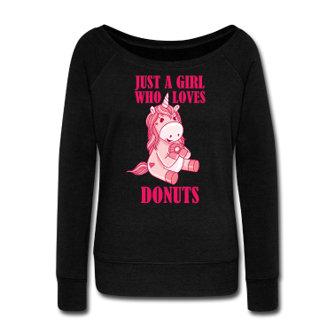 Einhörner Langarmshirt - Einhorn Mädchen Donut Geschenk Donuts Einhörner