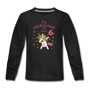 Einhörner Langarmshirt - Geschenkidee Geburtstag 6 Jahre Mädchen Einhorn