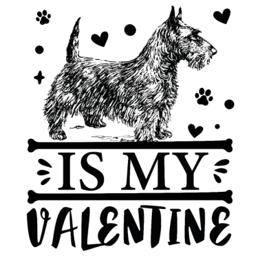 Motiv Terrier ist mein Valentinstag