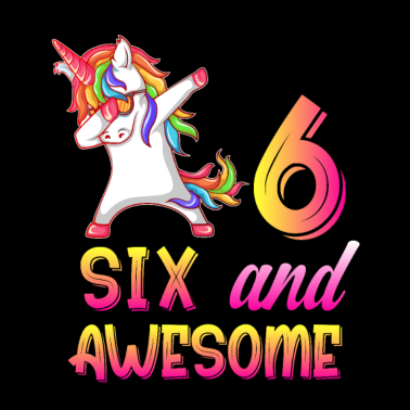 Motiv 6. Geburtstag, Einhorn 6 Jahre altes Mädchen Geschenk