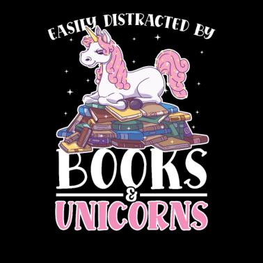 Motiv Leicht abgelenkt von Büchern und Einhörnern Buch