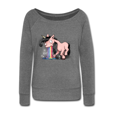 Einhörner Langarmshirt - Kotzendes Einhorn Regenbogen