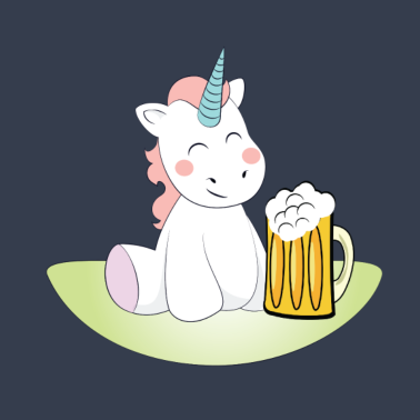 Motiv Einhorn Shirt · Feierabendbier · Geschenk