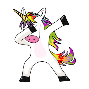 Motiv dabbendes Einhorn dabbendes Unicorn dapping Pferd