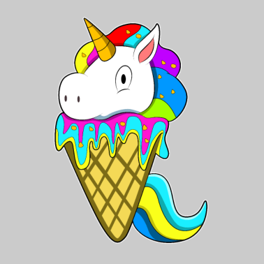 Motiv Einhorn mit Waffel Eiscream