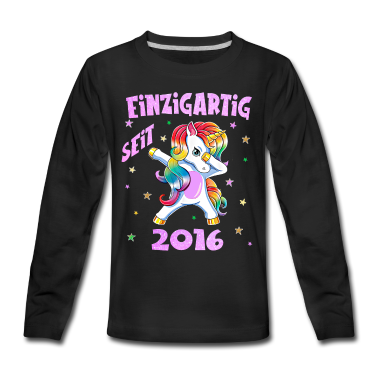 Einhörner Langarmshirt - Geburtstag Einhorn 5 Jahre Mädchen Einzigartig