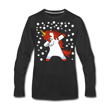 Einhörner Langarmshirt - unicorns dabbing Xmas Christmas
