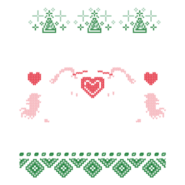 Motiv ugly christmas sweater mit einhorn