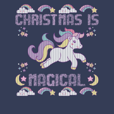 Motiv Weihnachten ist Magisch Einhorn Ugly Sweater