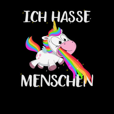 Motiv Ich hasse Menschen kotzendes Einhorn Geschenk