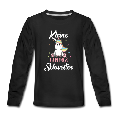 Einhörner Langarmshirt - kleine lieblings schwester Einhorn Familie Kind