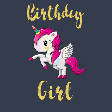 Motiv Nettes Einhorn-Geburtstags-Mädchen