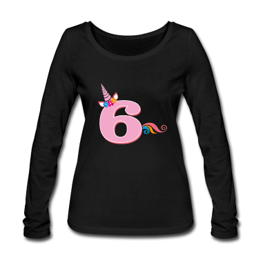 Einhörner Langarmshirt - einhorn 6. geburtstag