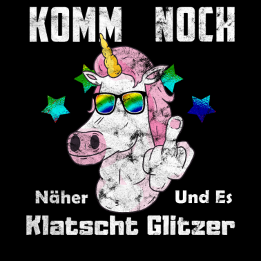 Motiv Es Klatscht Glitzer Mittelfinger