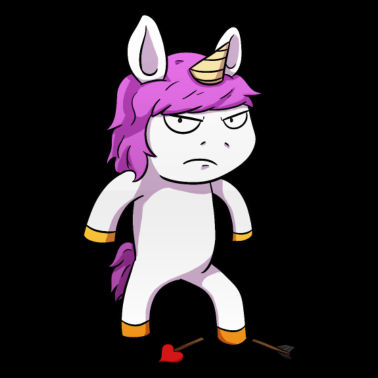 Motiv Angry Unicorn Wütendes Einhorn