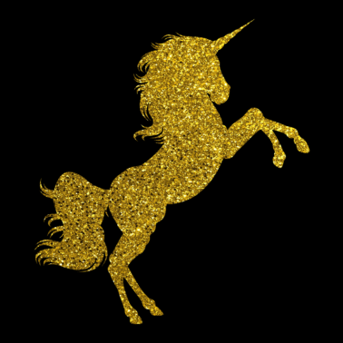 Motiv Golden Unicorn - Goldenes Einhorn Gold Glitzer