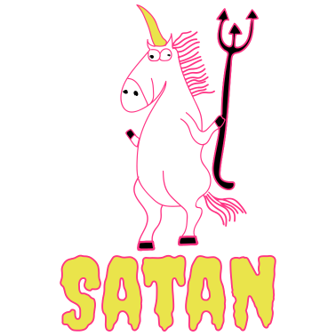 Motiv Böses Einhorn Satan unicorn