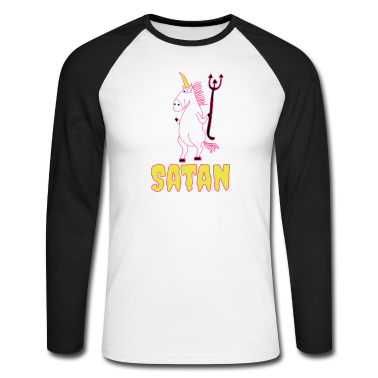 Einhörner Langarmshirt - Böses Einhorn Satan unicorn
