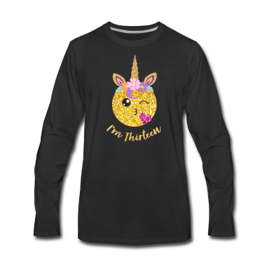 Einhörner Langarmshirt - 6 Jahre Emoticon Einhorn 6. Geburtstag Geschenk