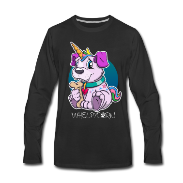 Einhörner Langarmshirt - Einhorn Hund Welpe WHELPICORN Hunde