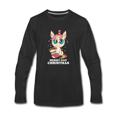 Einhörner Langarmshirt - Einhorn Weihnachten Geschenk Regenbogen