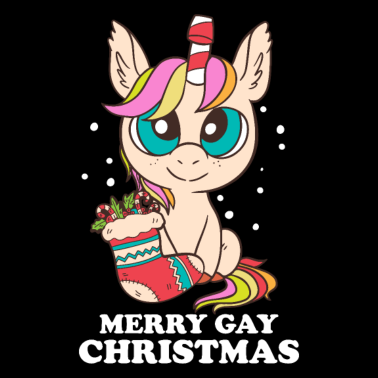 Motiv Einhorn Weihnachten Geschenk Regenbogen