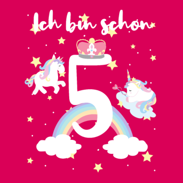 Motiv 5. Geburtstag Mädchen Einhorn Kind Geschenk