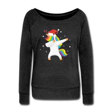 Einhörner Langarmshirt - Weihnachts Einhorn Dabbing