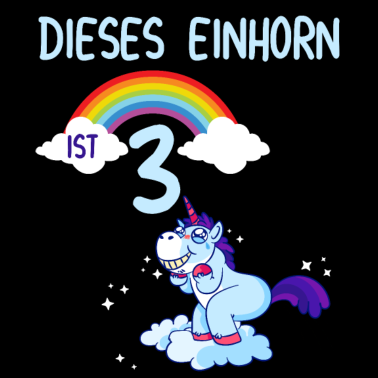 Motiv 3. Geburtstag Einhorn
