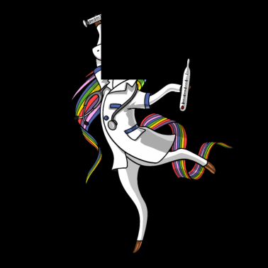 Motiv Magischer Einhorn-Krankenschwester-Arzt