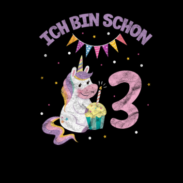 Motiv 3. Geburtstag Einhorn