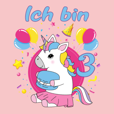 Motiv Einhorn 3. Geburtstag