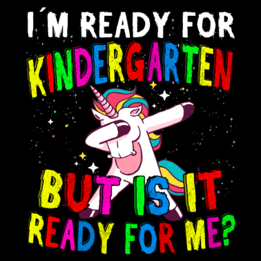 Motiv Im Ready for Kindergarten Dino Einhorn Kinder