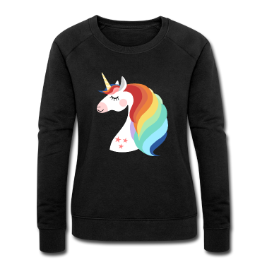 Einhörner Pullover - Einhorn Kopf stolzes Schimmel Pferde Kopf Logo