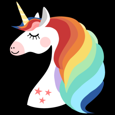 Motiv Einhorn Kopf stolzes Schimmel Pferde Kopf Logo