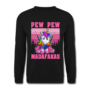 Einhörner Pullover - Pew Pew Madafakas Einhorn Gamer Gaming
