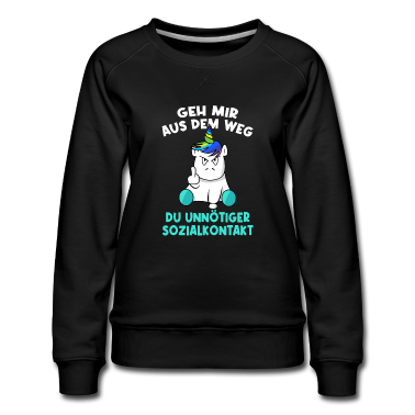 Einhörner Pullover - Geh mir aus dem Weg du unnötiger Sozialkontakt