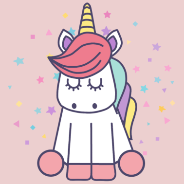 Motiv Kawaii Einhorn
