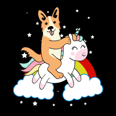Motiv Hund Einhorn Design