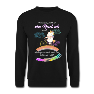 Einhörner Pullover - Ein Rad ab