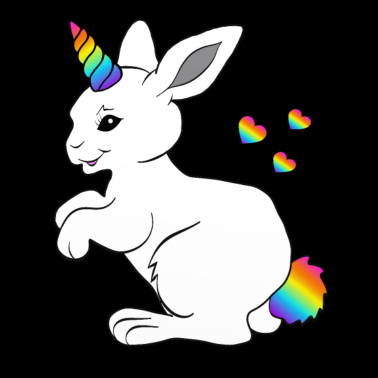 Motiv Einhorn Hase Kaninchen Hasenhorn T-Shirt