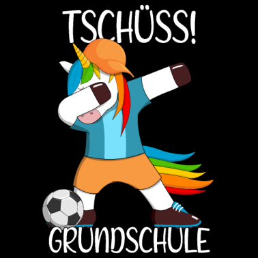 Motiv Grundschule Abschluss Fußball Einhorn Einschulung