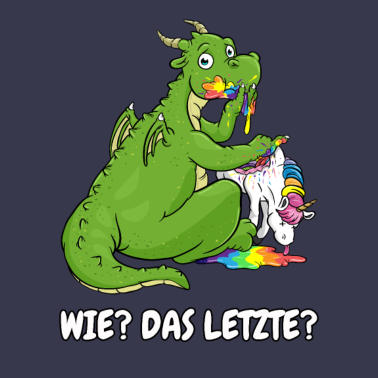 Motiv Wie das letzte Geschenk Drache frisst Einhorn fun