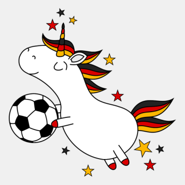 Motiv Deutschland Einhorn Ball Fußball Mädchen lustig