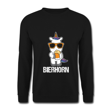 Einhörner Pullover - Bierhorn Einhorn trinkt Bier Party Alkohol Sauf