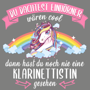 Motiv Klarinette Klarinettistin Einhorn Spruch Musik
