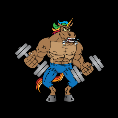 Motiv Einhorn auf Steroide Bodybuilding Einhörner