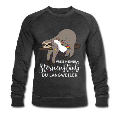 Einhörner Pullover - Faultier Einhorn Spruch Fress meinen Sternenstaub