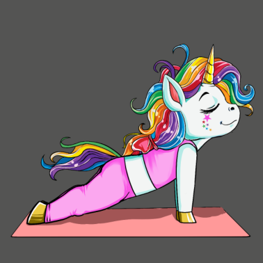 Motiv Einhorn Yoga Fitness Geschenk Sport Stretch Pose