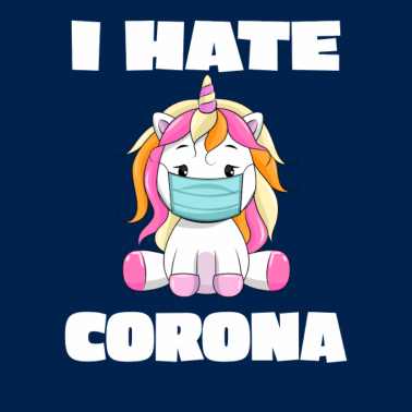 Motiv Einhorn mit Maske - I hate Corona